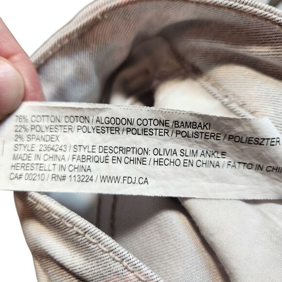 FDJ French Dressing Jeans Cottagecore Boho Ankle Burnout Faded Floral Gray 14 - Picture 8 of 9